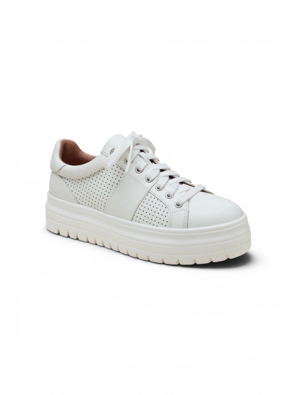 Special Deal White Platform nappa leather Sneakers eggshell by Linea Paolo - Picture 2 of 5